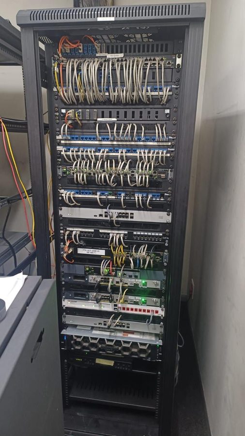 Server cabinet after cleanup