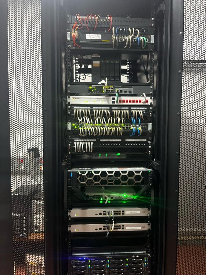 Server cabinet after cleanup
